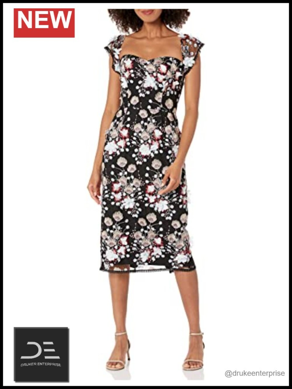 Women's Tara Bodycon Midi Dress Cocktail Party Strapless Sweetheart